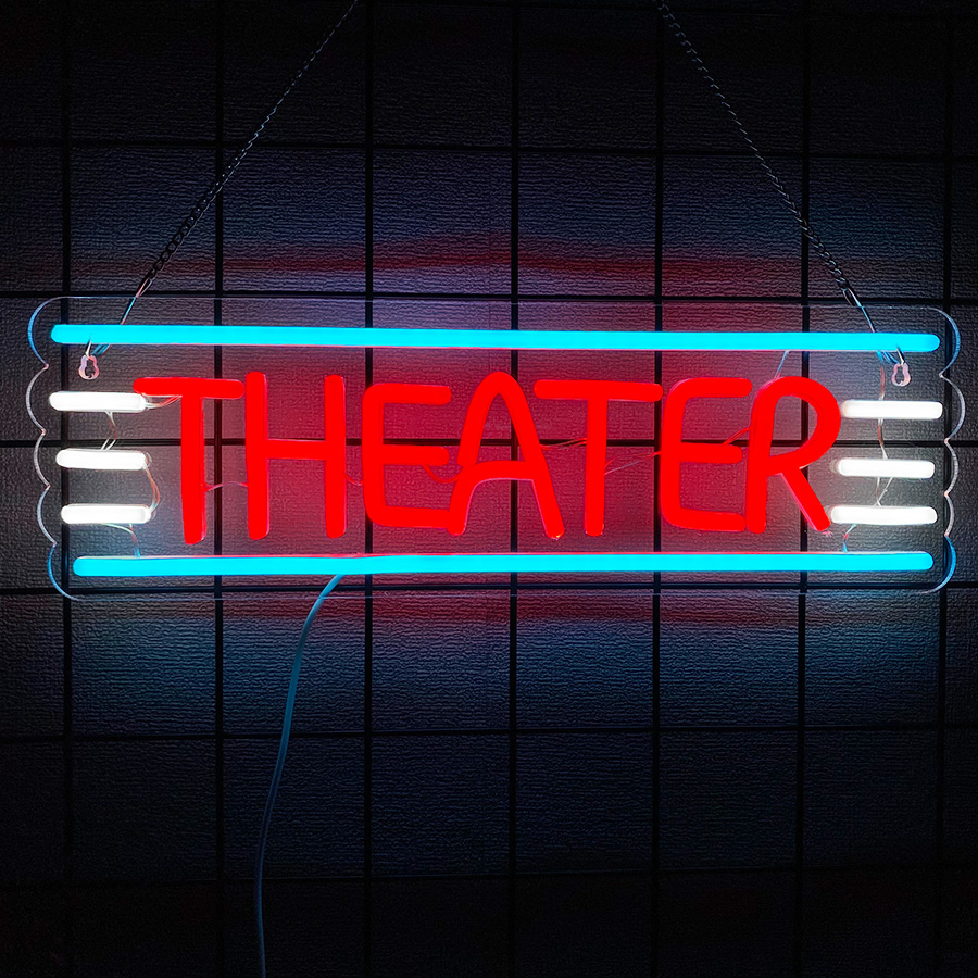 Letrero de neón de teatro para - Home Bar And Theater reseña y precio