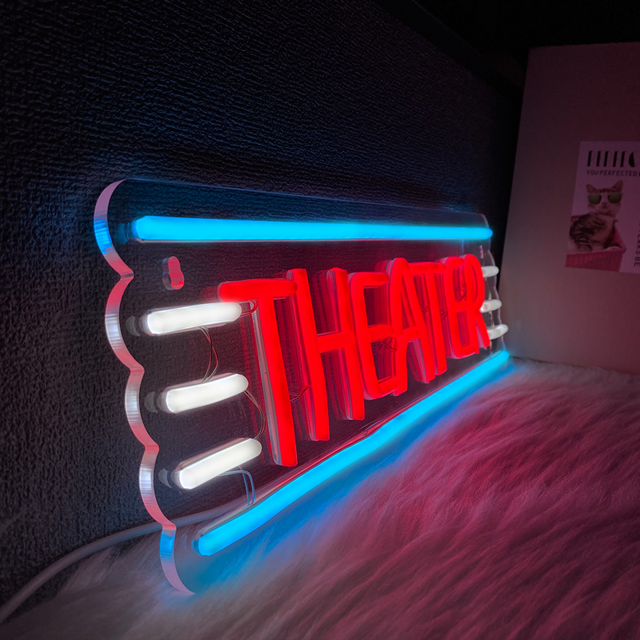 Letrero de neón de teatro para - Home Bar And Theater reseña y precio